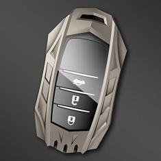 Imagem de TPHJRM Carcaça da chave do carro em liga de zinco, capa da chave, adequada para Toyota Crown Highlander novo RAV4 Camry Carola Leling Prado 2020