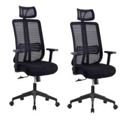 Imagem de Kit Cadeira para Escritório Presidente Comfort Plus Preto