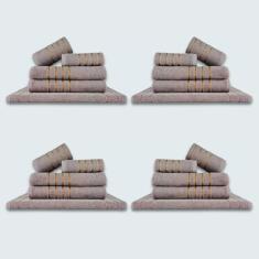 Imagem de Jogo De Toalhas 20 Pçs Coleção Dubai 100% Algodão Cinza