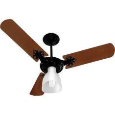 Imagem de Ventilador New Delta Light 3 Pás Preto / Mogno 127 Volts 130 Watts Ven