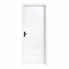 Imagem de Kit Porta Pronta Maciça 214x87cm Eucalipto Direita Pm78 Solar Cruzeiro Portas Branco