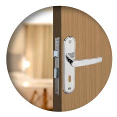 Imagem de Fechadura Para Porta Interna Quarto Espelho Concept 408 Cromada Pado 40mm