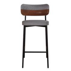 Imagem de Banqueta Alloa Fixa com 4 Pés 50 X 44,7 X 163,5cm com 1 Unidade Cinza/Whisky/Preto Epoxi