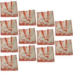 Imagem de Bolsa Ecobag Sacola de Ombro Kit 12 Uni Mercado Compras Feira Saco Reutilizavel Dobravel Portatil