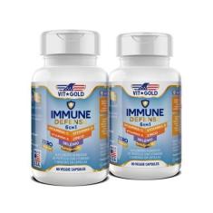Imagem de Multivitamínico Immune Defense E Própolis Vitgold Kit 2X 60 Cápsulas
