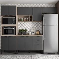Imagem de Cozinha Modulada 4 Peças FI0003 Avena Grafito Demobile
