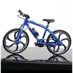 Imagem de Bicicleta Miniatura Crazy Azul Escala 1:10 Bike Decoração