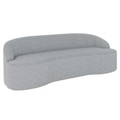 Imagem de Sofá 3 Lugares para Sala de Estar Living 210cm Theo D06 Linho Cinza Claro - Mpozenato