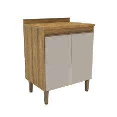 Imagem de Balcão de Cozinha Margarida com Tampo 2 pt Mel e Arenas