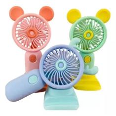 Imagem de Mini ventilador portátil de mão e mesa recarregável - bazar do saara