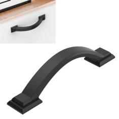 Imagem de KNOKLOCK Pacote com 10 puxadores de armário de cozinha de 76 mm preto fosco puxadores de armário de cozinha puxadores de gaveta para armário de guarda-roupa