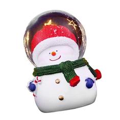 Imagem de Natal, Globo de Neve de Natal Mudança de Cor Iluminado Natal B Decoração Vidro Enfeites de Natal B Grande Boneco de Neve de Cabeça Grande Globo de Neve de NatalNatal (Boneco de