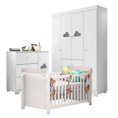 Imagem de Quarto De Bebê Ane Com Berço Americano Lara Branco Brilho - Phoenix Baby