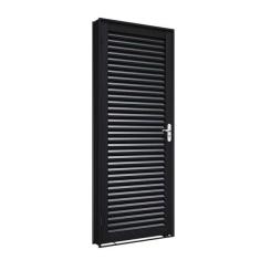 Imagem de Porta De A o De Giro Laminada 215x86cm Facilit  Lucasa Preto