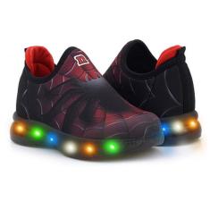 Imagem de Tênis Menino Calce Facil Novopé SlipOn Com LED Homem Aranha-Masculino