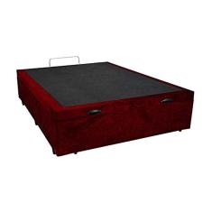 Imagem de Base Box Baú Casal Suede Vinho - 39x138x188 Lord
