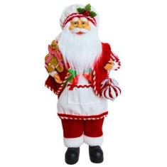 Imagem de Papai Noel em Pé Confeiteiro 45cm Enfeite de Natal Florarte