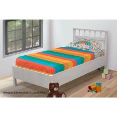 Imagem de Jogo De Lençol Solteiro 3 Peças Conjunto Brinquedos Coloridos Listras