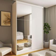 Imagem de Guarda-Roupa Solteiro Toulouse 2 Portas de Correr 2 Gavetas Branco - Panorama Móveis