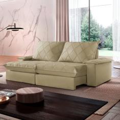 Imagem de Sofá Retrátil e Reclinável com Catraca Blindada 200cm Merlot Jolie/Bege