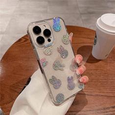 Imagem de Capa de telefone rígida transparente com brilho a laser Aurora de luxo para iPhone 13 11 14 14 Plus 13 12 Pro Max 11 Capa macia transparente fofa, A, para iPhone 12