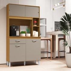 Imagem de Cozinha Compacta Armário Organizador Duda 90cm Com Gaveta - Mobigu, Da