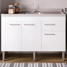 Imagem de Balcão Gabinete Para Cozinha Sem Pia E Sem Tampo Organizador 3 Portas