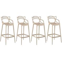 Imagem de Kit Com 4 Banquetas Aviv Feita Em Polipropileno Fratini Fendi