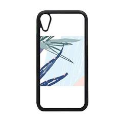 Imagem de Capa para iPhone XR com estampa de plantas abstratas de folhas para proteção de telefone Apple