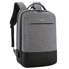 Imagem de Mochila para laptop multifuncional USB à prova de choque respirável e respirável mochila para computador impermeável de pano Oxford Bolsa masculina de viagem