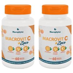 Imagem de KIT 2X Vitamina C 1000mg + Zinco 14mg 60 Cápsulas - Macrophytus