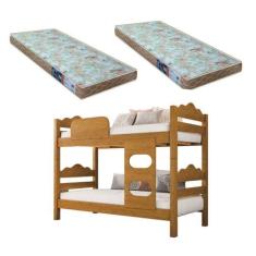 Imagem de Beliche Kenia Naturale Vira 2 Camas Solteiro Super Reforçada + 2 Colch