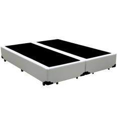Imagem de Cama Box Blindado King Bipartido Principe das Camas Sintético Branco 193x203x40