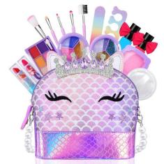 Imagem de Kit de maquiagem Belle&Birdie Kids para meninas, lavável e não tóxico