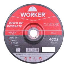 Imagem de Disco Desbaste Ferro 7" X 1/4 X 7/8" Worker