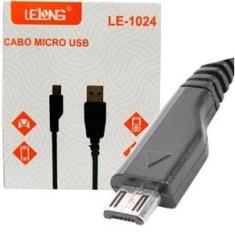 Imagem de Cabo USB A Macho Para USB V8 Lelong LE-1024 1 Metro Preto