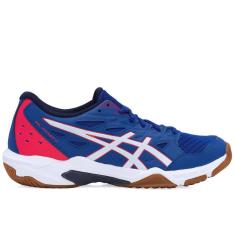 Imagem de Tênis Asics Gel Rocket 11 Azul Branco e Rosa