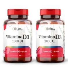 Imagem de Vitamina D3 2000 Ui C/ 60 Cápsulas Kit 2 Potes - Lider Vendas