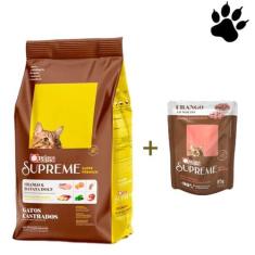 Imagem de Ração Quatree Supreme Gatos Castrados Frango e Batata Doce 3kg + Surpresa
