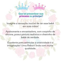 Imagem de Boneca Reborn Realista Menina 100% Vinil Siliconado 13 Itens