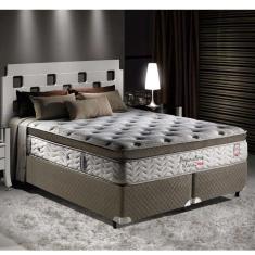 Imagem de Cama Box Queen Herval Imperatore Eco Bamboo 158X198X73Cm Molas Ensacadas - Marrom