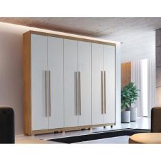 Imagem de Guarda-roupa Veracruz 6 Portas com Pés Naturalle/Off White