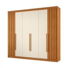 Imagem de Guarda Roupa De Casal Ripado Grecia Cinamomo Off White Conquista