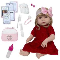 Imagem de Boneca Reborn Realista De Silicone Abigail Envio Imediato - Cegonha Re