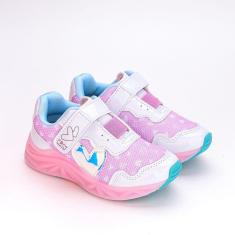 Imagem de Tênis De Led Kidy Coração Holográfico Branco E Rosa