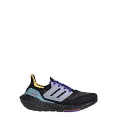 Imagem de adidas Tênis de corrida unissex infantil Ultraboost 21, Core Black/Cloud White/Pulse Aqua, 18