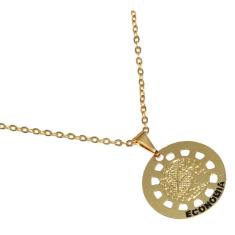 Imagem de Colar Minha Profissao Economia Folheado Ouro 18k