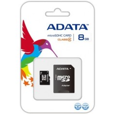 Imagem de Cartão de Memória Micro SDHC com Adaptador Adata 8 GB AUSDH8GCL4-RA1