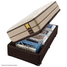 Imagem de Conjunto Box Baú Solteiro Molas Ensacadas Americanflex Resiste Plus One Face II 88x188x67cm