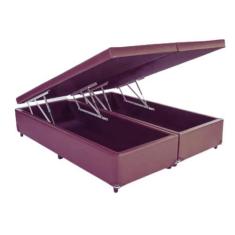 Imagem de Base Box Bau Queen Suede Roxo - Top premium base box